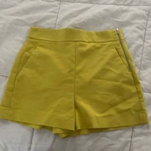 Zara high waisted hot shorts with zipper